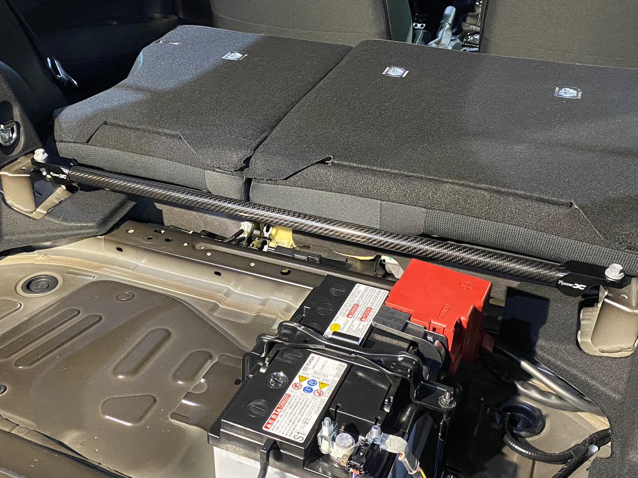 Racer X Fabrication GR Corolla Carbon Fiber Rear Strut Tower Brace