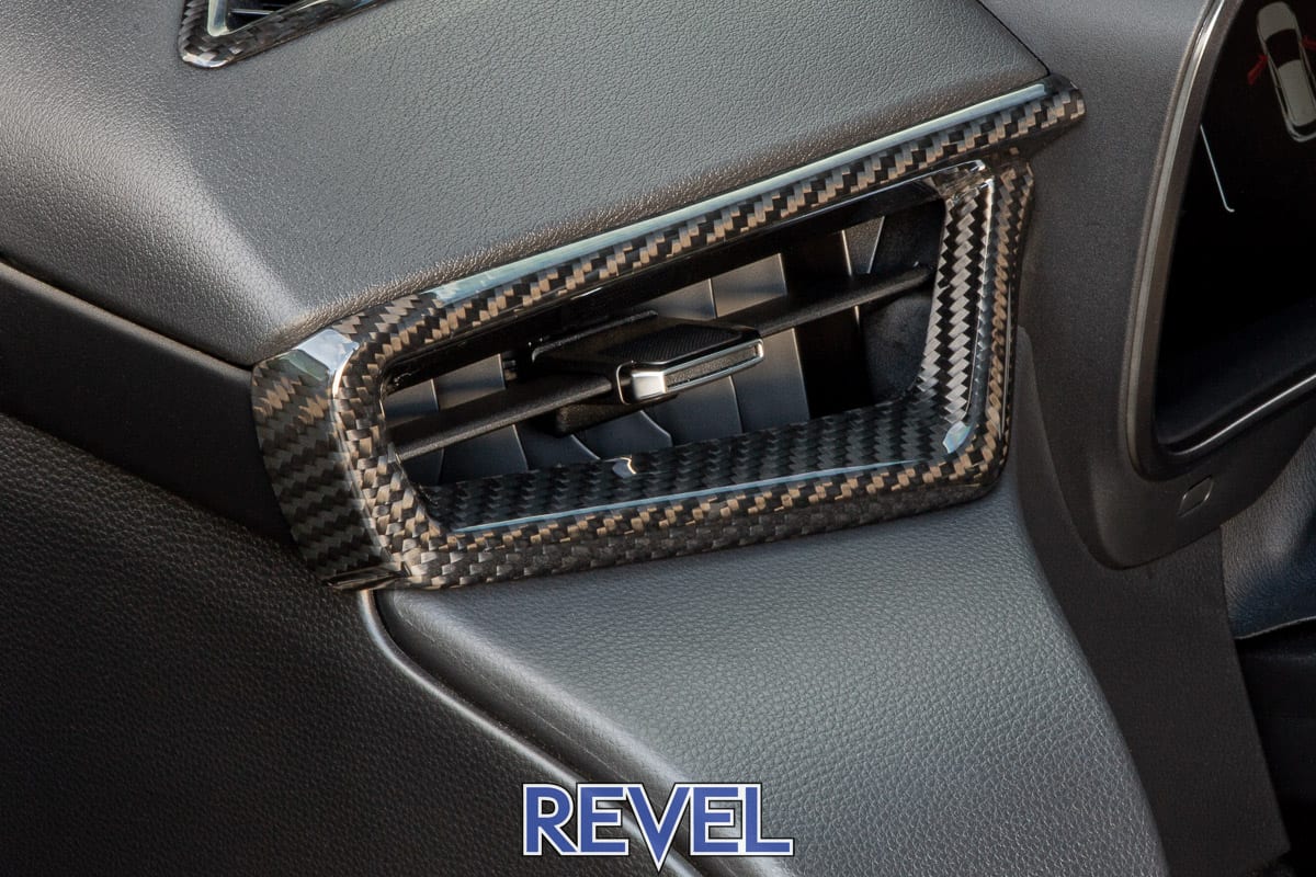 Revel GT Dry Carbon Front A/C Dash Panel Covers 2023 Toyota GR Corolla - 3 Pieces