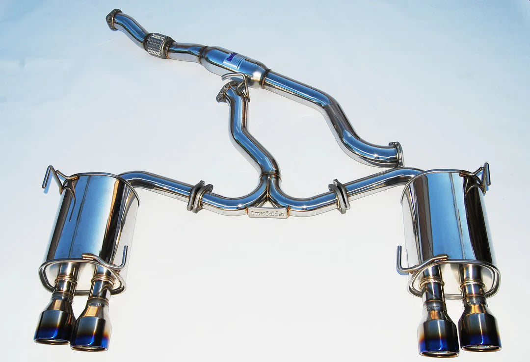 Invidia 15+ Subaru WRX/STI 4Dr Q300 Twin Outlet Rolled Titanium Burnt Quad Tip Cat-Back Exhaust