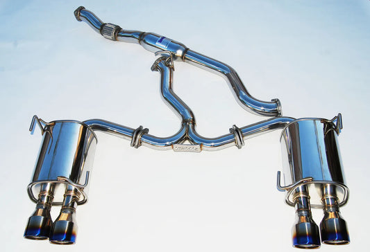 Invidia 15+ Subaru WRX/STI 4Dr Q300 Twin Outlet Rolled Titanium Burnt Quad Tip Cat-Back Exhaust