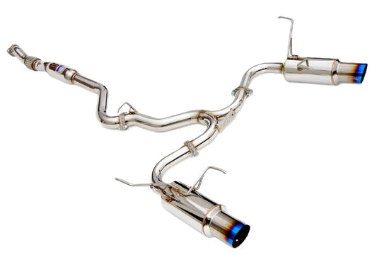 Invidia 08+ Subaru WRX/STI 4dr N1 Twin Outlet Single Layer Tip Titanium Cat-Back Exhaust