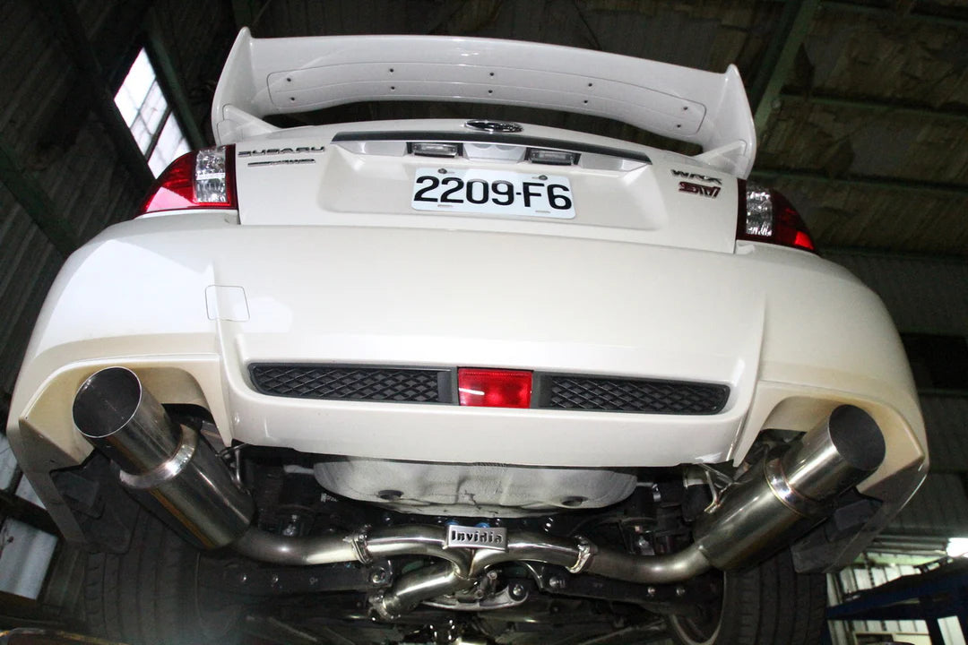 Invidia 08+ Subaru WRX/STI 4dr N1 Twin Outlet Single Layer Tip SS Cat-Back Exhaust