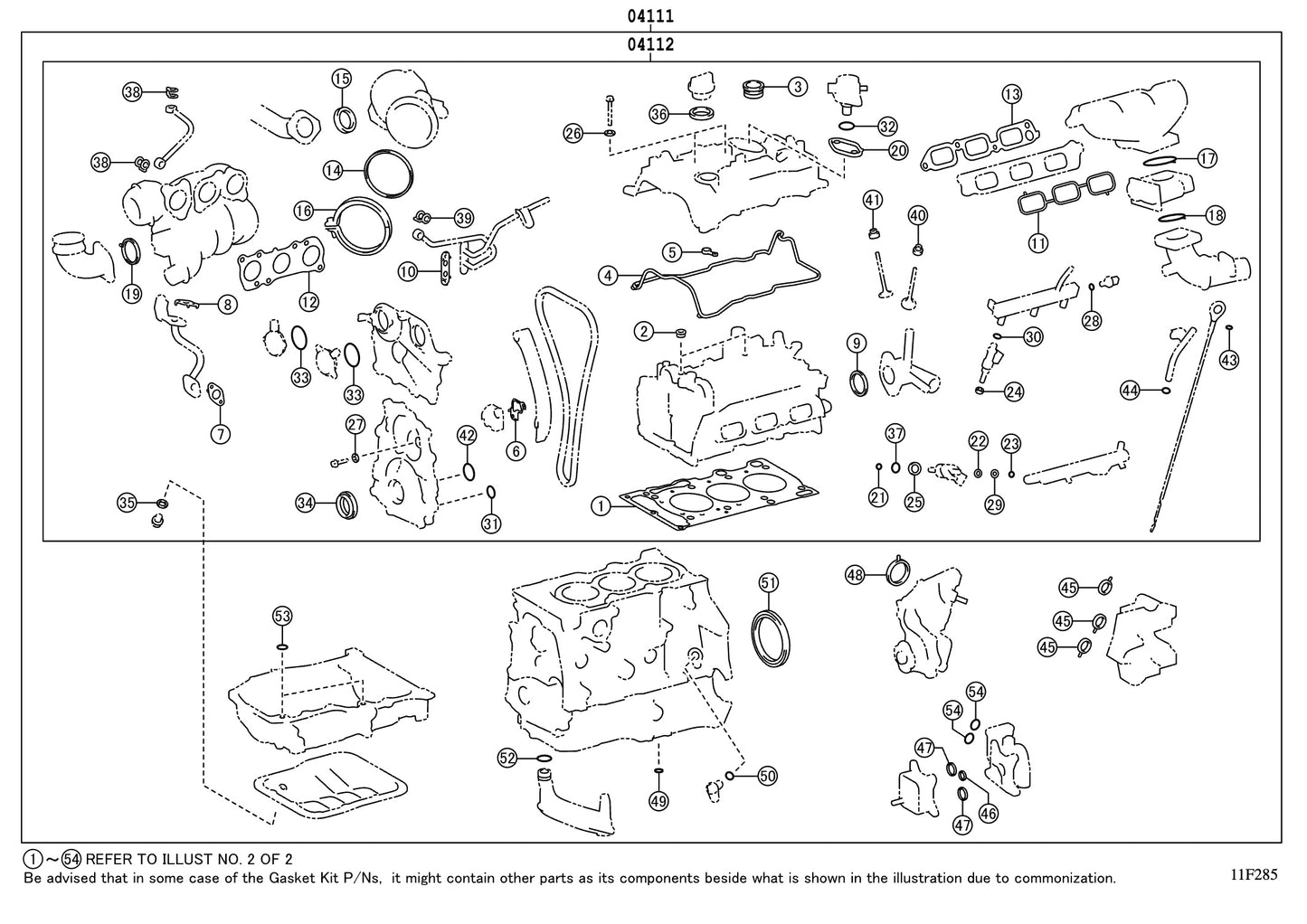 OEM Toyota GR Corolla Engine Overhaul Gasket Kit