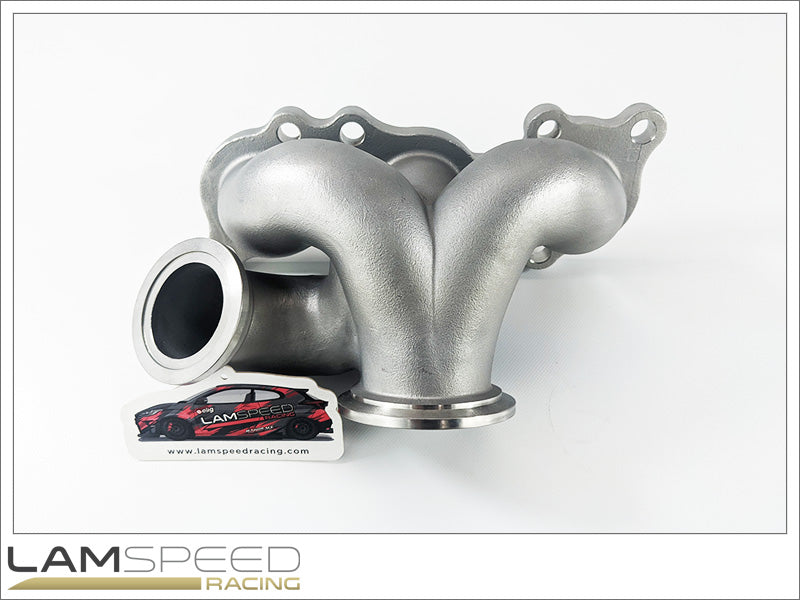 Lamspeed Racing SS347 Cast Stainless Steel V Band, 45mm External Wastegate Toyota GR Yaris / Corolla G16E-GTS Turbo Exhaust Manifold