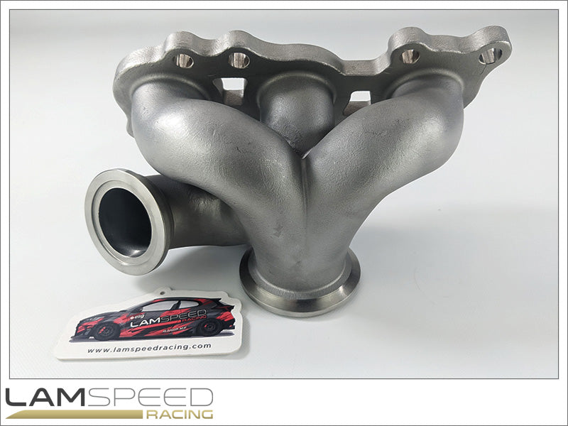 Lamspeed Racing SS347 Cast Stainless Steel V Band, 45mm External Wastegate Toyota GR Yaris / Corolla G16E-GTS Turbo Exhaust Manifold