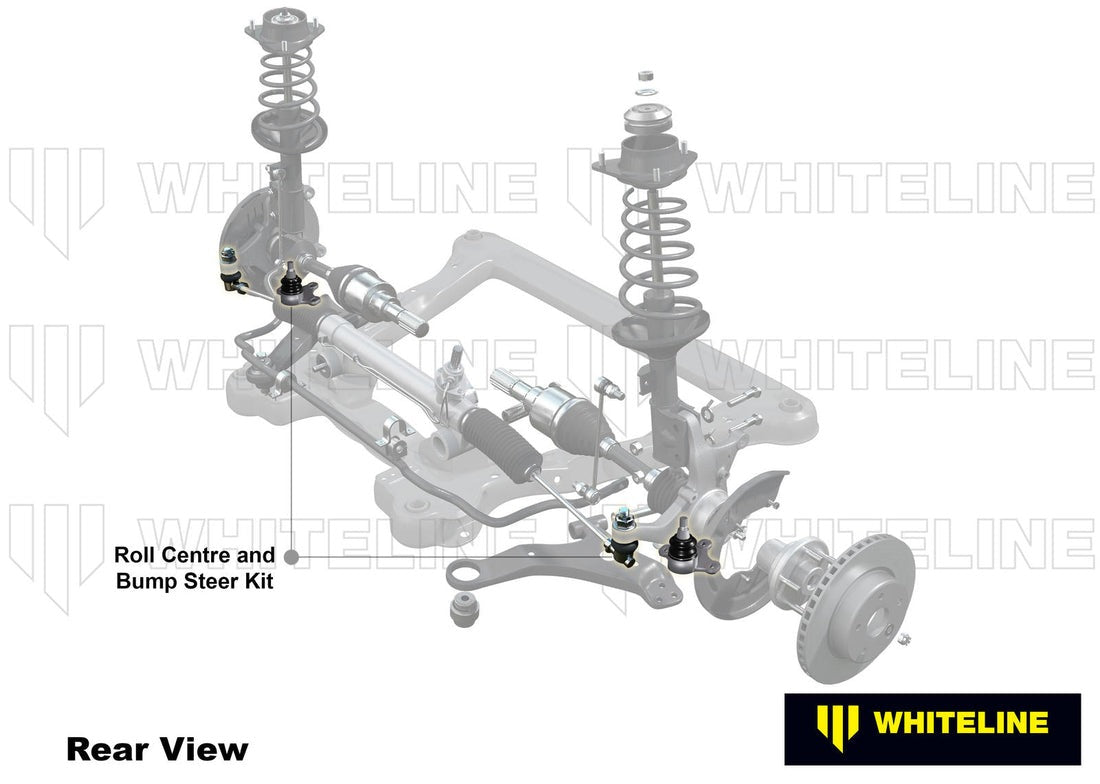 Whiteline 02-07 WRX / 04-09 STi / 05-08 LGT / 08+ WRX Hatch Kit de ajuste de centro de balanceo delantero / dirección de impacto