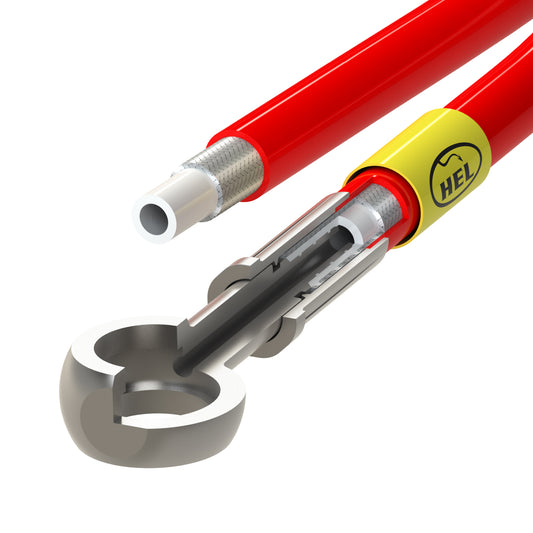 HEL Performance Clutch Line for Toyota GR Corolla 1.6 Left Hand Drive 2023- Flexible, Stainless Steel Braided