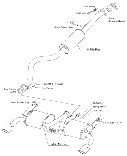 HKS Toyota GR Corolla LEGAMAX Sports Exhaust