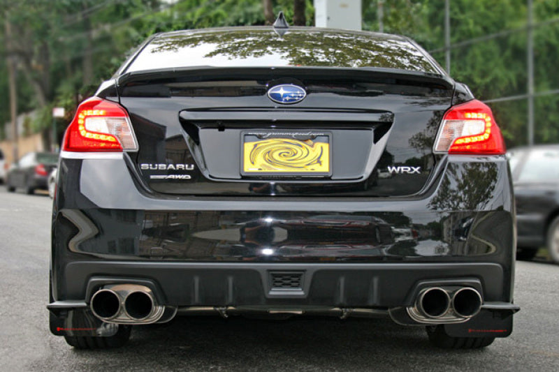 Rally Armor 15-21 Subaru WRX &amp; STI Black Mud Flap Gris Logotipo de fuente alterado