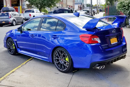 Rally Armor 15-21 Subaru WRX/STI (SOLO sedán) Faldilla de barro negra UR con logotipo verde